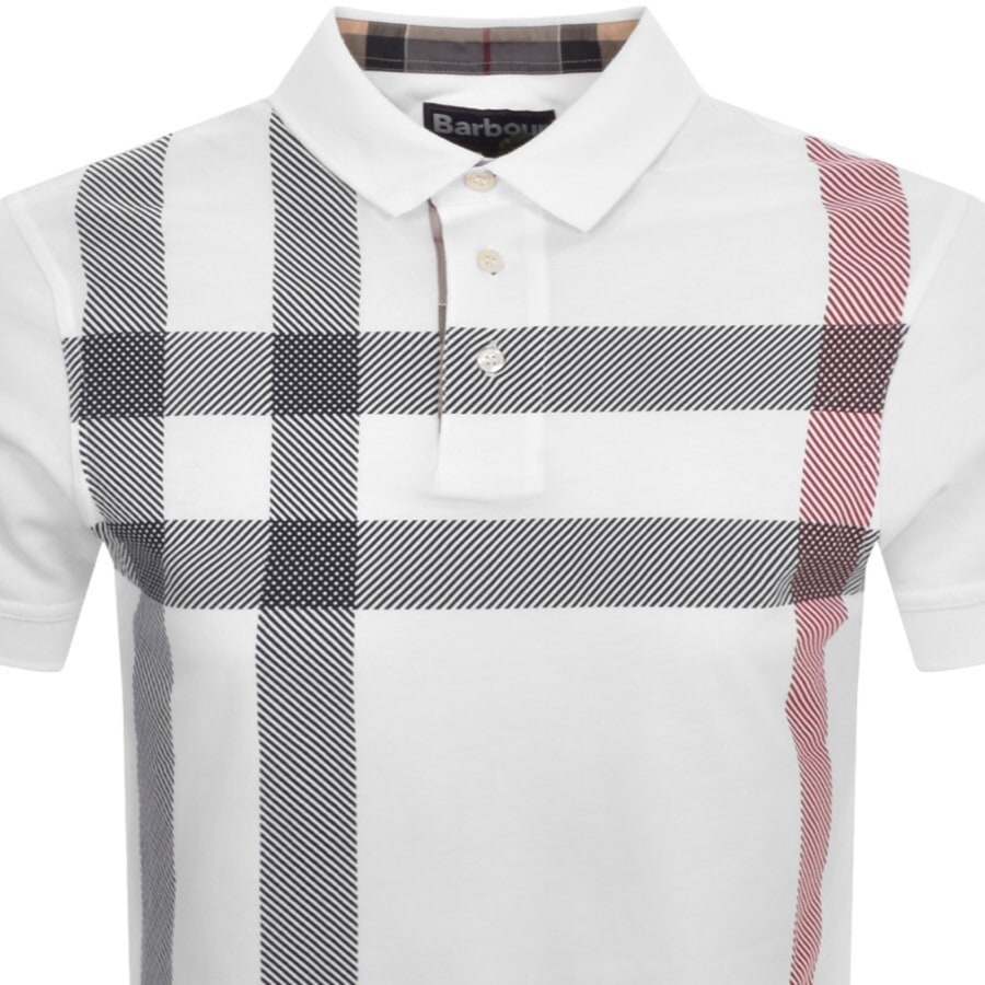 Barbour polo mens white on sale